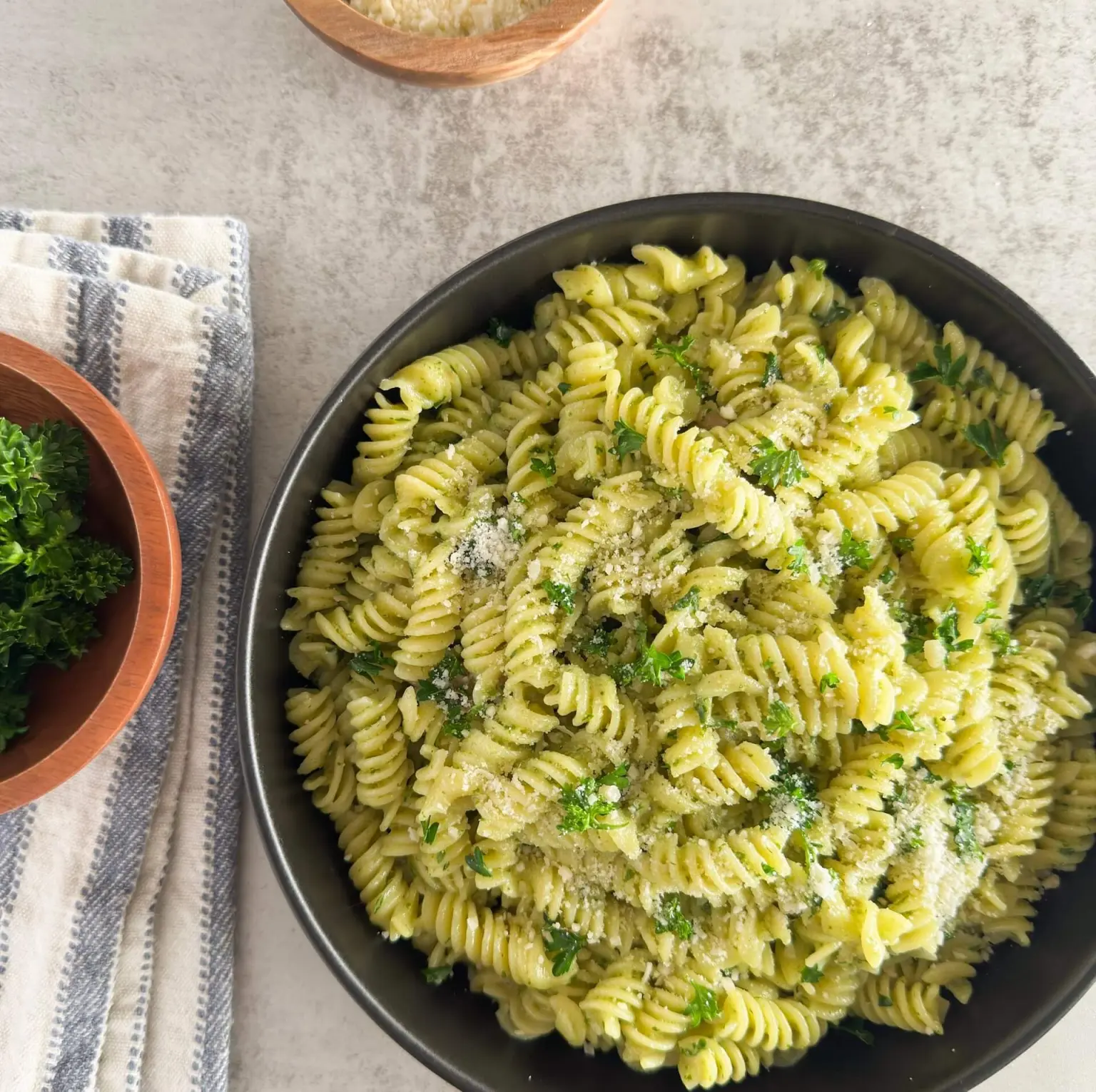 Gluten-Free Creamy Pesto Pasta