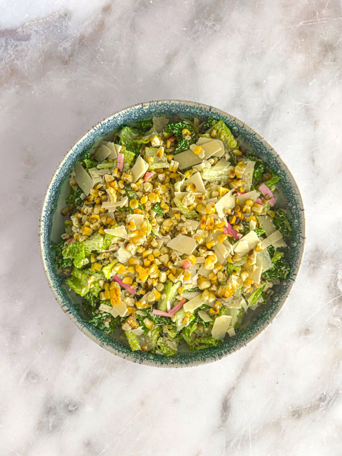 Summer Grilled Sweet Corn Caesar Salad